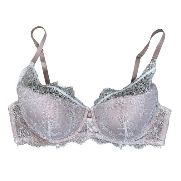 Victoria's Secret Other - Victoria's Secret Lined Plunge Lace Bra Underwire Elegant Sexy Cream Size 36D